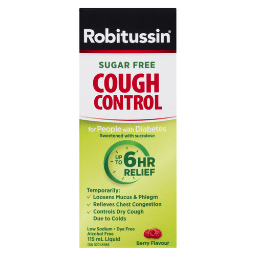 Robitussen Cough & Cold Syrup For People With Diabetes 115 ml