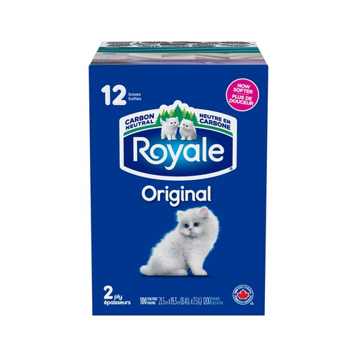 Royale Original Facial Tissue 2-Ply 12 Boxes x 100 Sheets