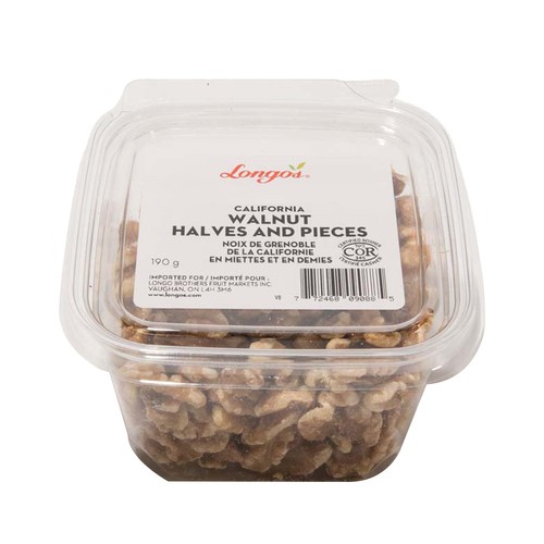 Longo's Walnut Halves & Pieces No Salt 190 g