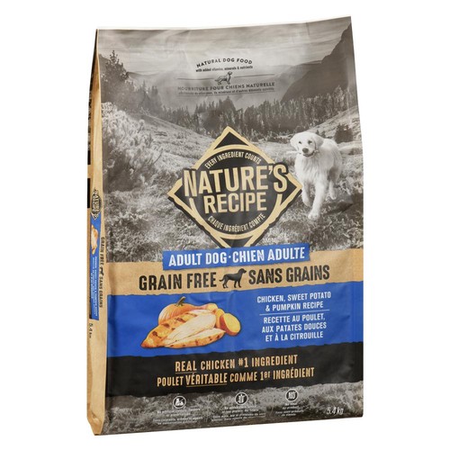 Nature's Recipe Grain-Free Adult Dry Dog Food Chicken Sweet Potato & Pumpkin 5.4 kg