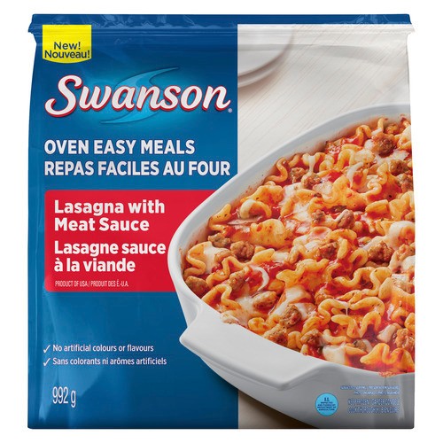 Swanson Frozen Dinner Oven Easy Meals Lasagna With Meat Sauce 992 g