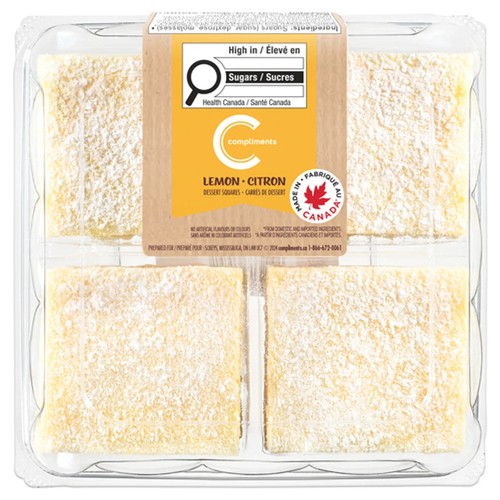 Compliments Dessert Squares Lemon 355 g (frozen) 