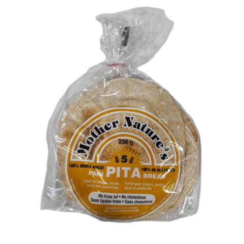 Mother Nature's Whole Wheat Pita Bread 250 g