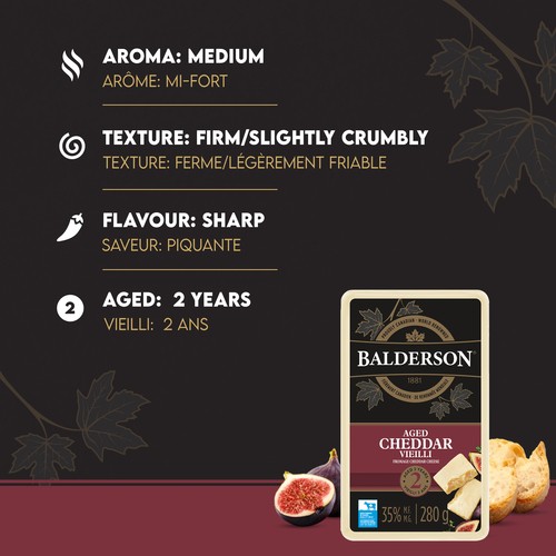 Balderson Cheddar Cheese 2 Year Aged 280 g