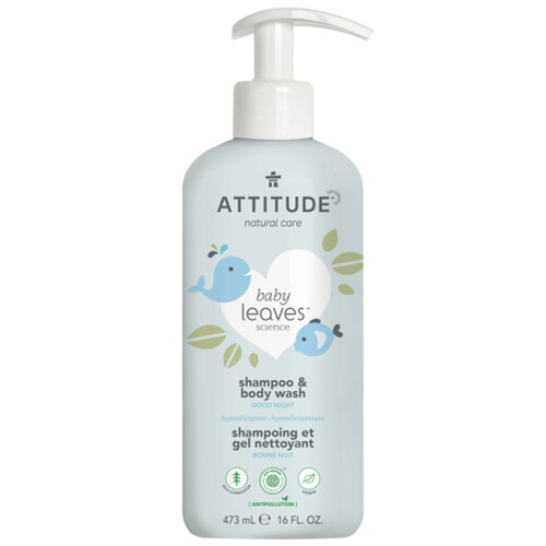 Attitude Baby Leaves 2 In 1 Shampoo & Body Wash Almond Milk 473 ml