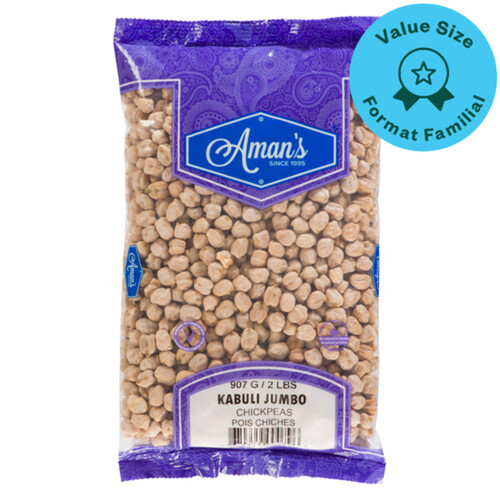 Aman's Jumbo Kabuli Chickpeas 907 g