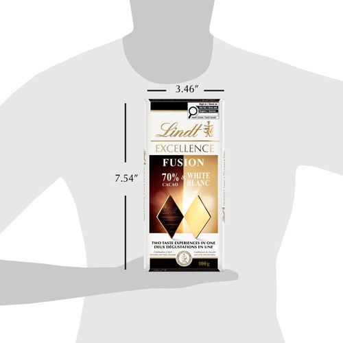 Lindt Excellence Chocolate Bar Fusion 70% Cacao & White 100 g