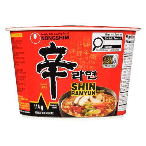 Nong Shim Shin Big Bowl Noodle Soup 114 g