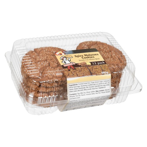 Mom's Cookies Spicy Molasses 12 EA