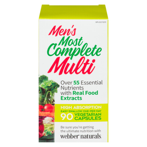 Webber Naturals Men's Most Complete Vegetarian 90 Capsules