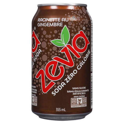 Zevia Ginger Root Beer Soft Drink 355 ml