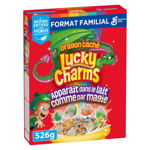 Lucky Charms Cereal Marshmallows Whole Grains Family Size 526 g