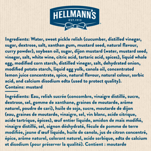 Hellmann'S Tartar Sauce Easy Squeeze Bottle For Fish And Chips And Fishcakes 340 ml