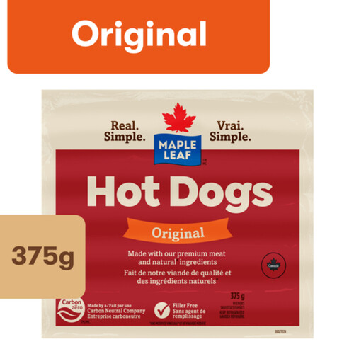 Maple Leaf Gluten-Free Hot Dogs Original 375 g