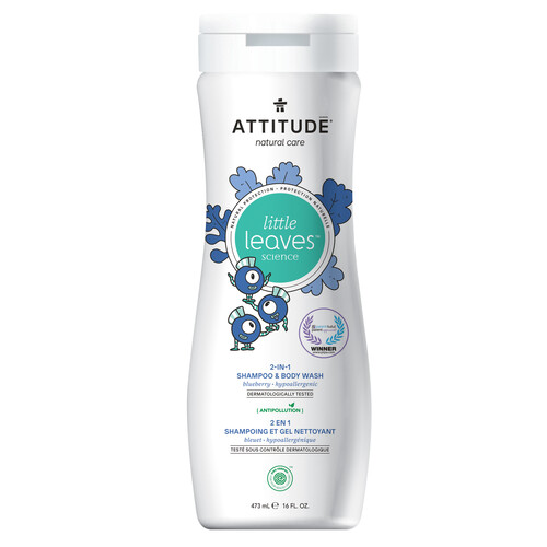 Attitude Little Leaves 2-in-1 Shampoo & Body Wash Blueberry 473 ml