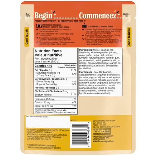 Ben's Original Bistro Express Rice Tikka Masala Flavour 240 g