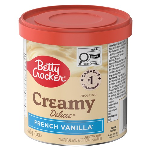 Betty Crocker Gluten-Free Creamy Deluxe Frosting French Vanilla 450 g