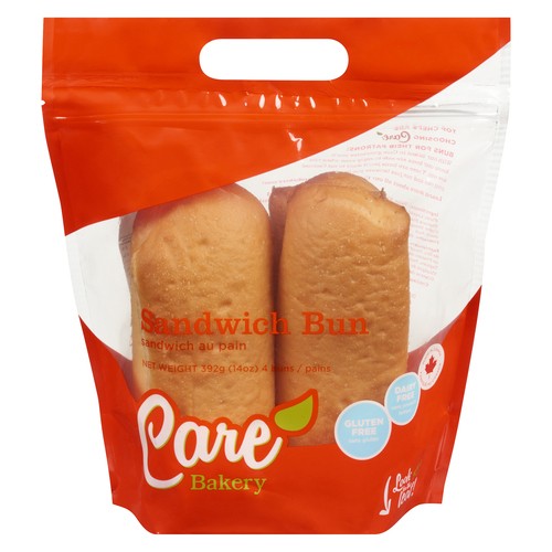 Care Bakery Gluten-Free  Sandwich Bun 392 g (frozen)