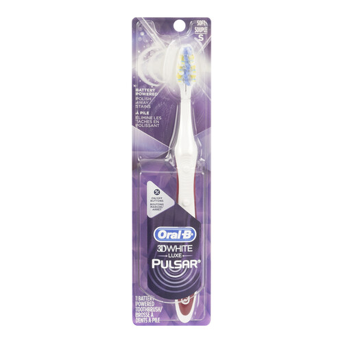 Oral-B 3D White Luxe Pulsar Battery Power Toothbrush Soft