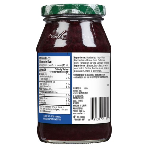 Smucker's Double Fruit Blueberry Jam 390 ml