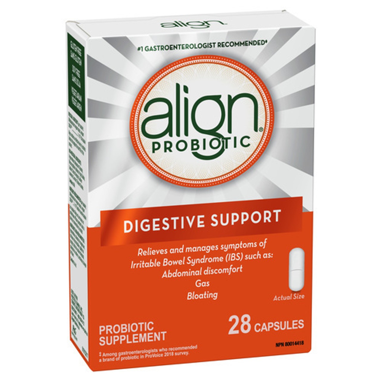 Align Digestive Care Probiotic Supplement Capsules 28 Count - Voilà ...