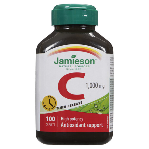 Jamieson Timed Release Vitamin C 1000 mg Caplets 100 Count