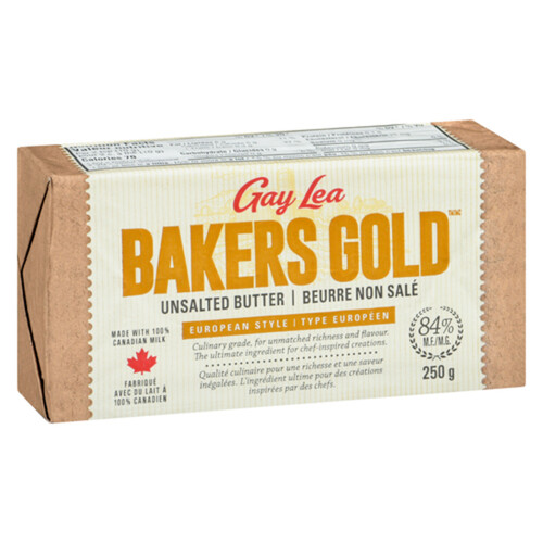 Gay Lea Butter Bakers 84% Gold Unsalted 250 g