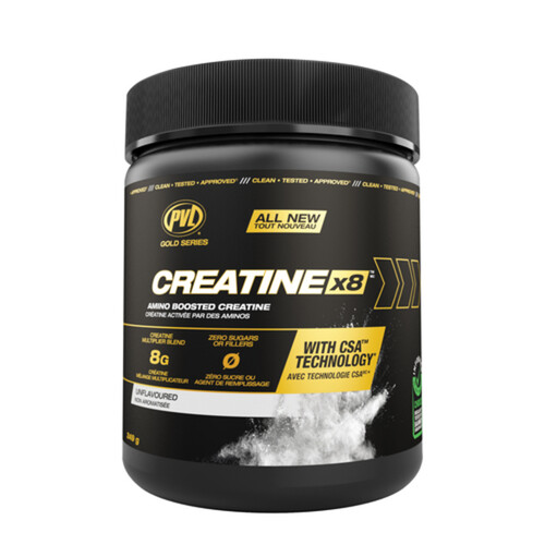 PVL Gold Series Amino Boosted Creatine X8 Unflavoured 249 g