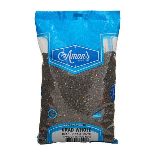 Aman's Urad Whole Black Lentil  907 g