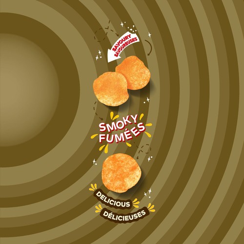 Lays Smokey Bacon Chips – Large Family Size 235g (2 Bags) – Fresh Import From Canada