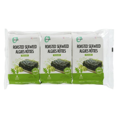 Chungjungone O'Food Vegan Roasted Seaweed Snack Wasabi 15 g