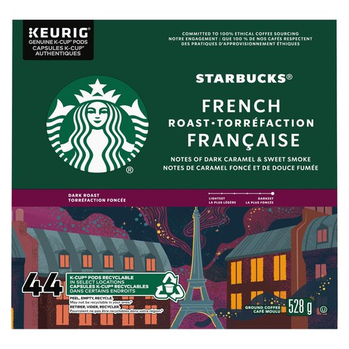 Starbucks Coffee Pods French Roast 44 K-Cups 528 g
