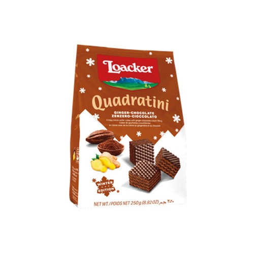 Loacker Quadratini Wafer Ginger Chocolate 250 g