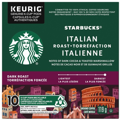 Starbucks Coffee Pods Italian Roast Coffee 10 K-Cups 119 g