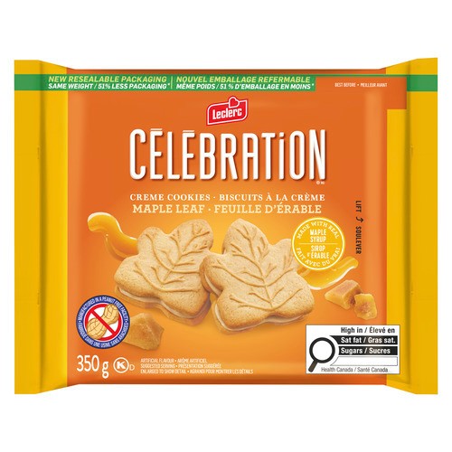 Leclerc Celebration Cream Cookies Maple Leaf 350 g