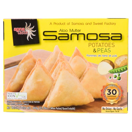 Apna Taste Potatoes & Peas Samosa 660 g (frozen)