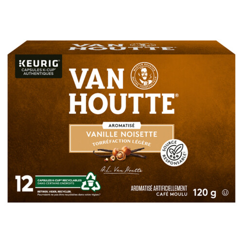 Van Houtte Coffee Pods Light Roast Vanilla Hazelnut 12 K-Cups 120 g