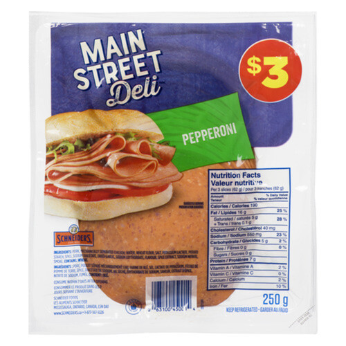 Main Street Deli Sliced Pepperoni 250 g