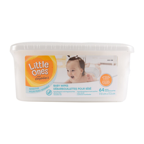 Compliments Little Ones Baby Wipes Sensitive 64 Count