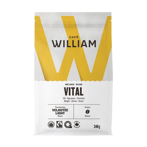 William Organic Whole Bean Coffee Awake Light Roast 340 g