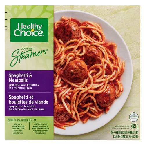 Healthy Choice Gourmet Steamers Spaghetti & Meatballs 269 g