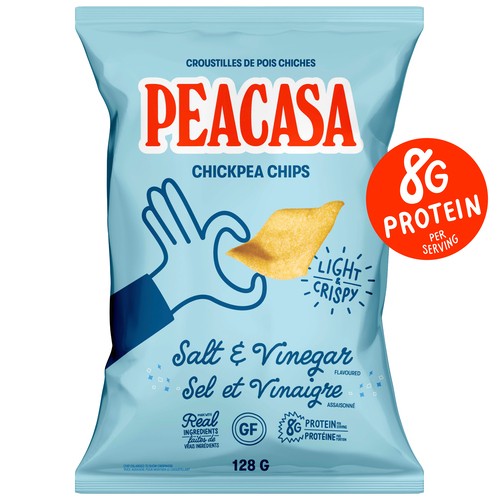 Peacasa Gluten-Free Chickpea Chips Salt And Vinegar 128 g
