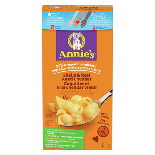 Annie's Macaroni & Cheese Shells & Real Aged Cheddar 170 g