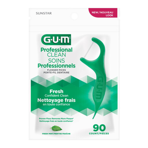 GUM Professional Clean Flossers Mint 90 Count