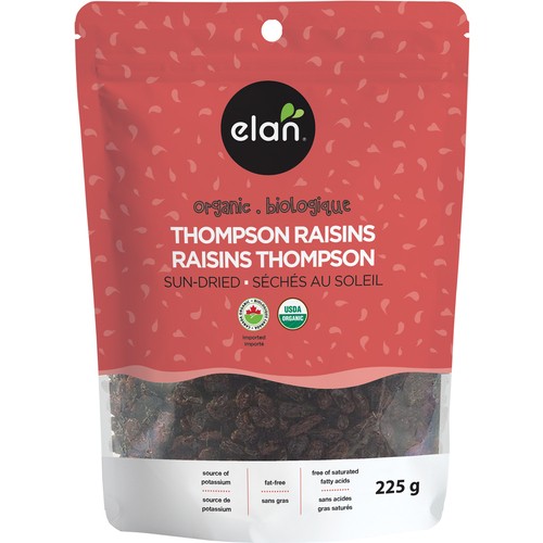 Elan Organic Sun-Dried Thompson Raisins 225 g