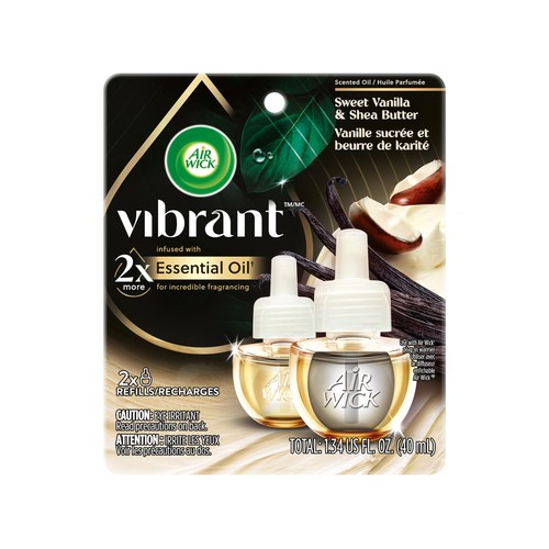 Air Wick Vibrant Scented Oil Refills Sweet Vanilla And Shea Butter 2 x 20 ml