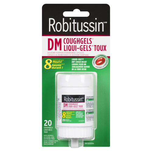 Robitussin DM Cough Liquid Gels 20 Coughgels 