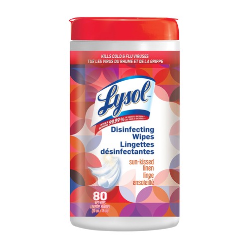 Lysol Sun Kissed Linen Disinfecting Wipes 80 Sheets