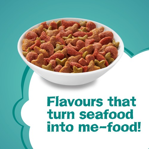 Friskies Seafood Sensations Dry Cat Food Tuna Salmon Shrimp Crab Seaweed 1.42 kg