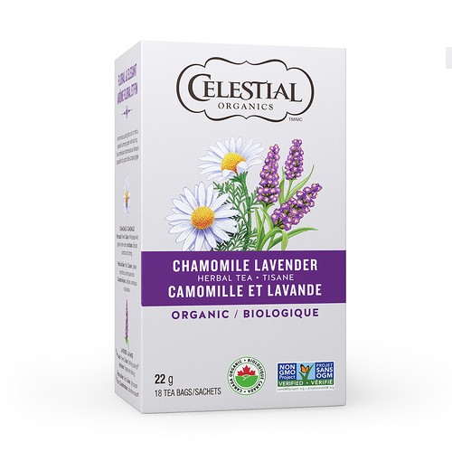 Celestial Seasonings Organic Herbal Tea Chamomile Lavender 18 Tea Bags